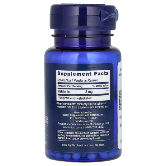 Melatonina 3mg (60 vcaps), Life Extension