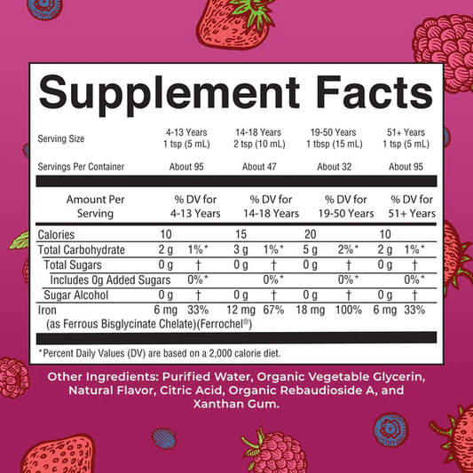 Hierro Líquido 450 ml /Liquid Iron Berry 16 oz