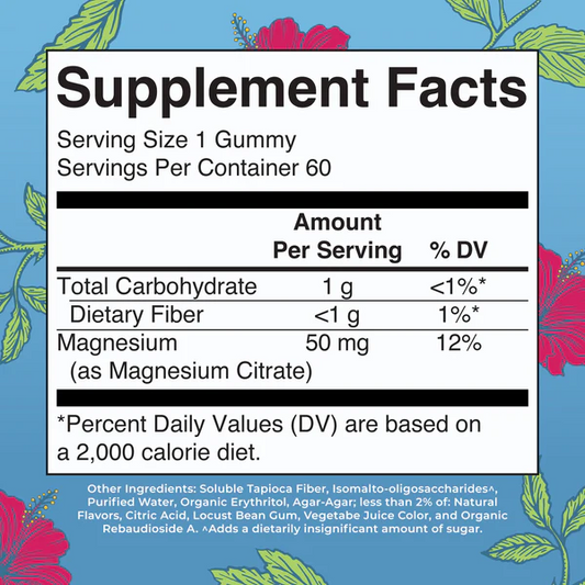 Magnesio en Gomitas, 60 gomitas / Adult Magnesium Calm Gummies 60 ct