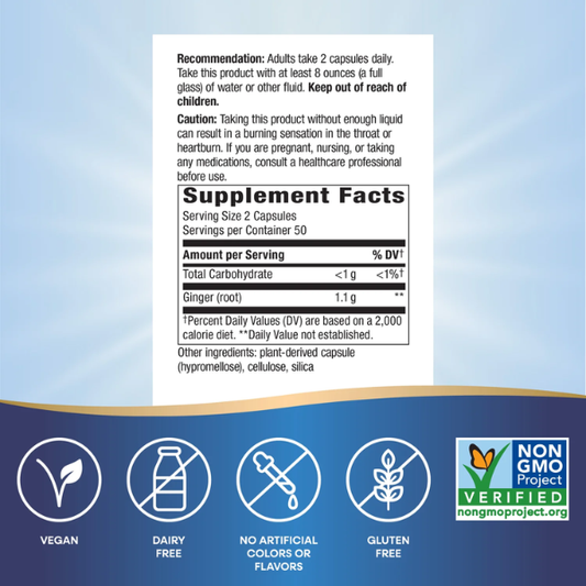Raíz de Jengibre (100 veg caps), Nature's Way