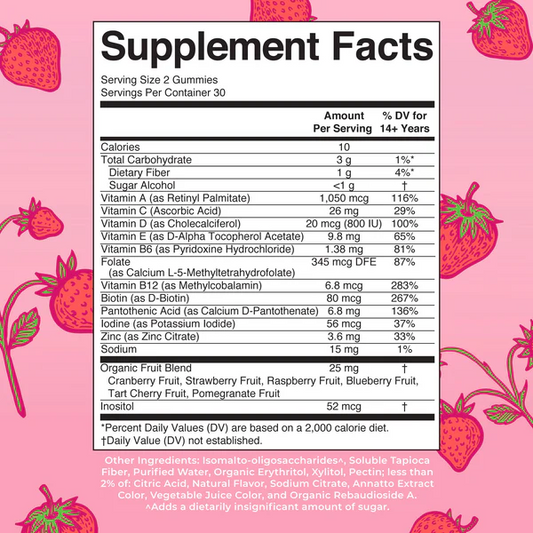 Gomitas multivitamínicas para mujeres / Women's Multivitamin Gummies, Strawberry, 60 ct