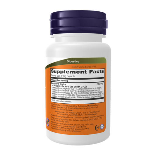 Probióticos 10-25 Billones (30 VegCaps) / Probiotic-10 strains 25 Billion