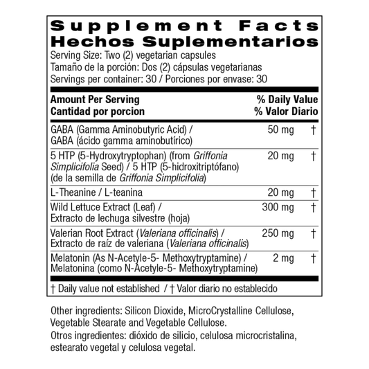Bienestar Para Dormir Con Lechuga Silvestre (60 Capsulas), Bio Nutrition
