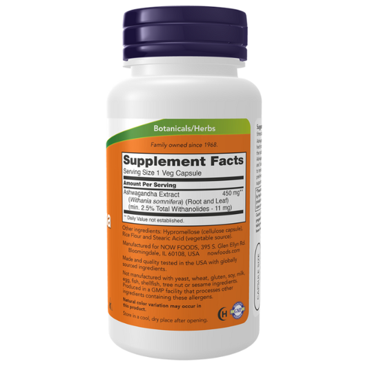 Ashwaganda Extracto 450 mg (90 VegCaps) / Ashwagandha 450 mg