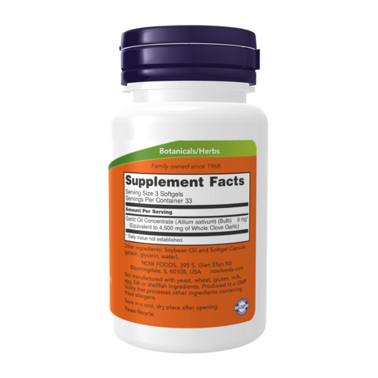 Aceite de ajo 1500mg (100 Softgels)/ Garlic Oil
