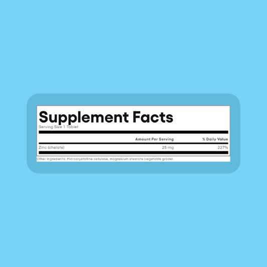 Chelate de Zinc 25 mg 90 tab, Natural Factors