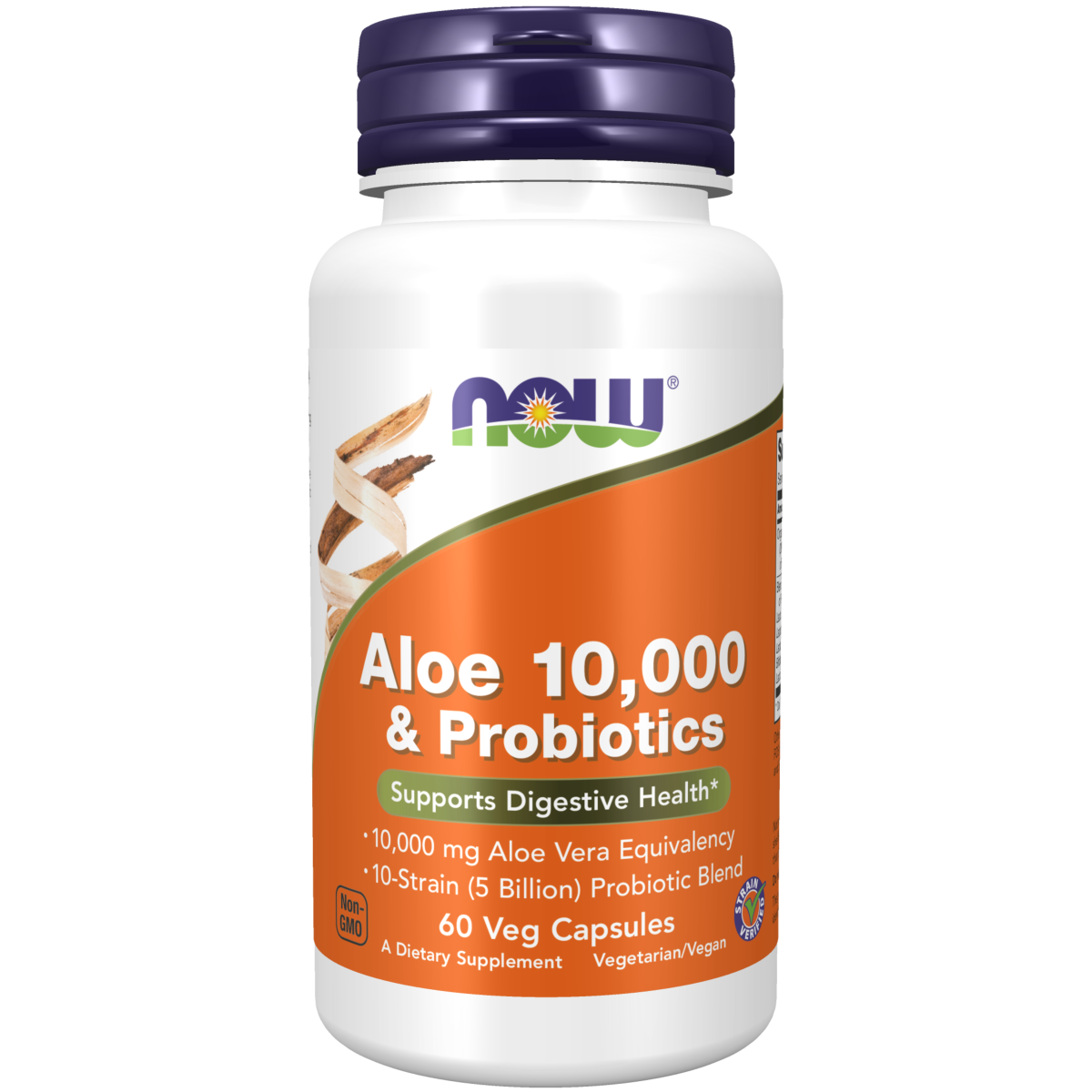 Aloe 10,000 y Probióticos (60 Veg Caps) /Aloe 10,000 & Probiotics