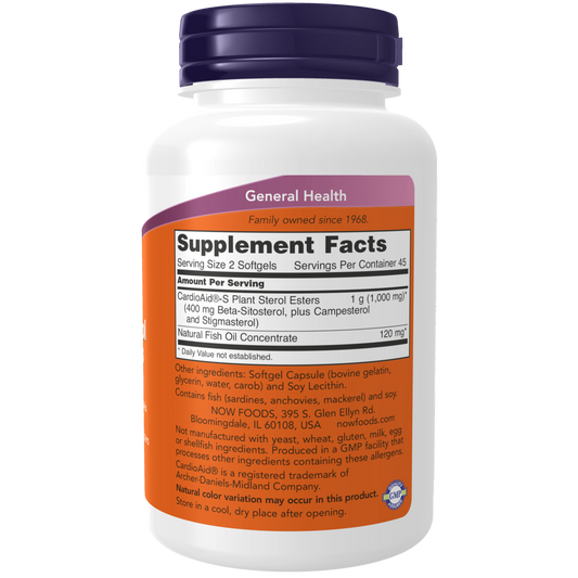 Cápsulas blandas de esteroles vegetales de beta-sitosterol (90 caps bandas) / Beta-Sitosterol Plant Sterols Softgels (90 softgels)