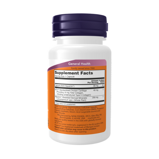 UC-II® Tipo II Colágeno 40mg (60 Veg Caps) / UC-II® Type II Collagen Veg Capsules