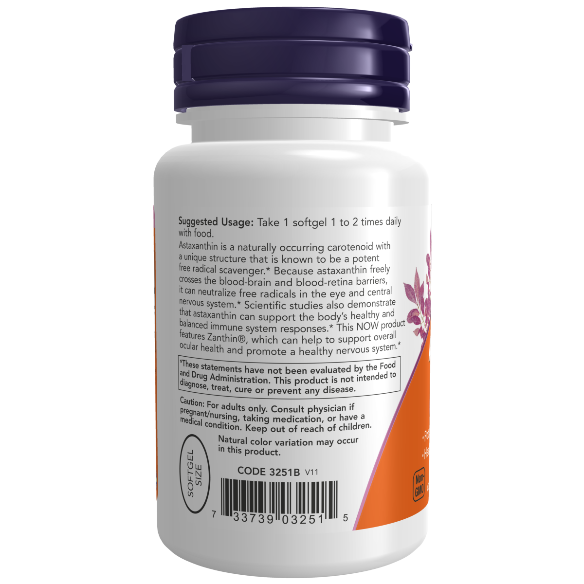 Astaxantina 4mg /Astaxanthin 4 mg (60 Veggie softgels)