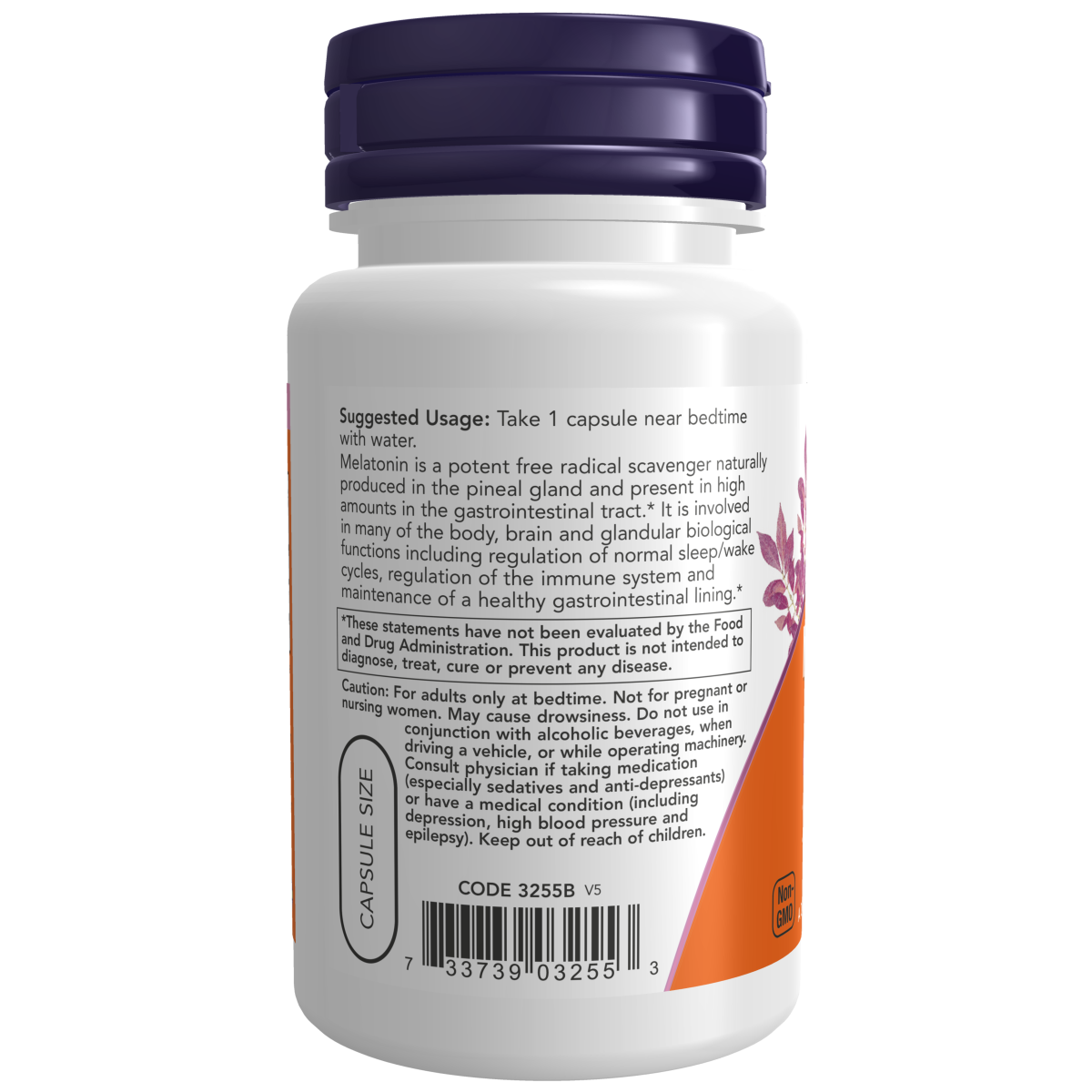 Melatonina 3mg (60 VegCaps)/ Melatonin 3 mg