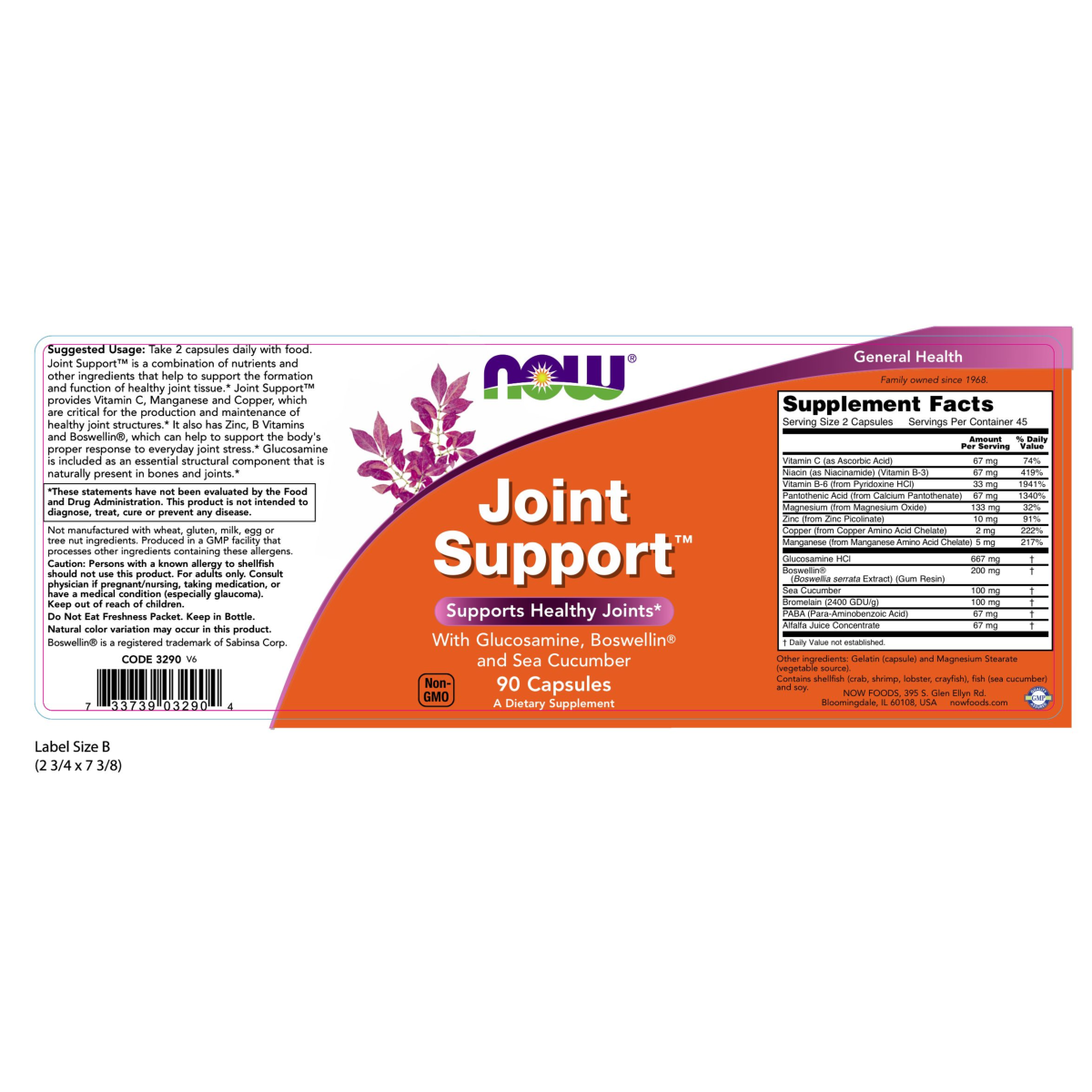 Cápsulas de Apoyo Articular (90 Caps)/ Joint Support Capsules