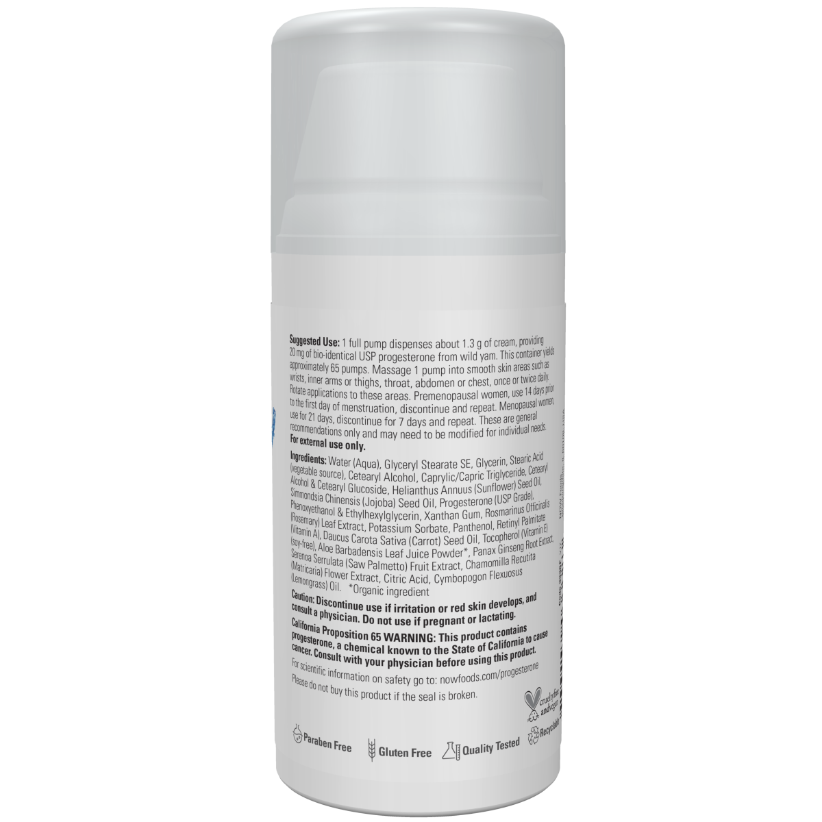 Crema para Piel con Progesterona 3 oz (85 gr) /Progesterone from Wild Yam Balancing Skin Cream