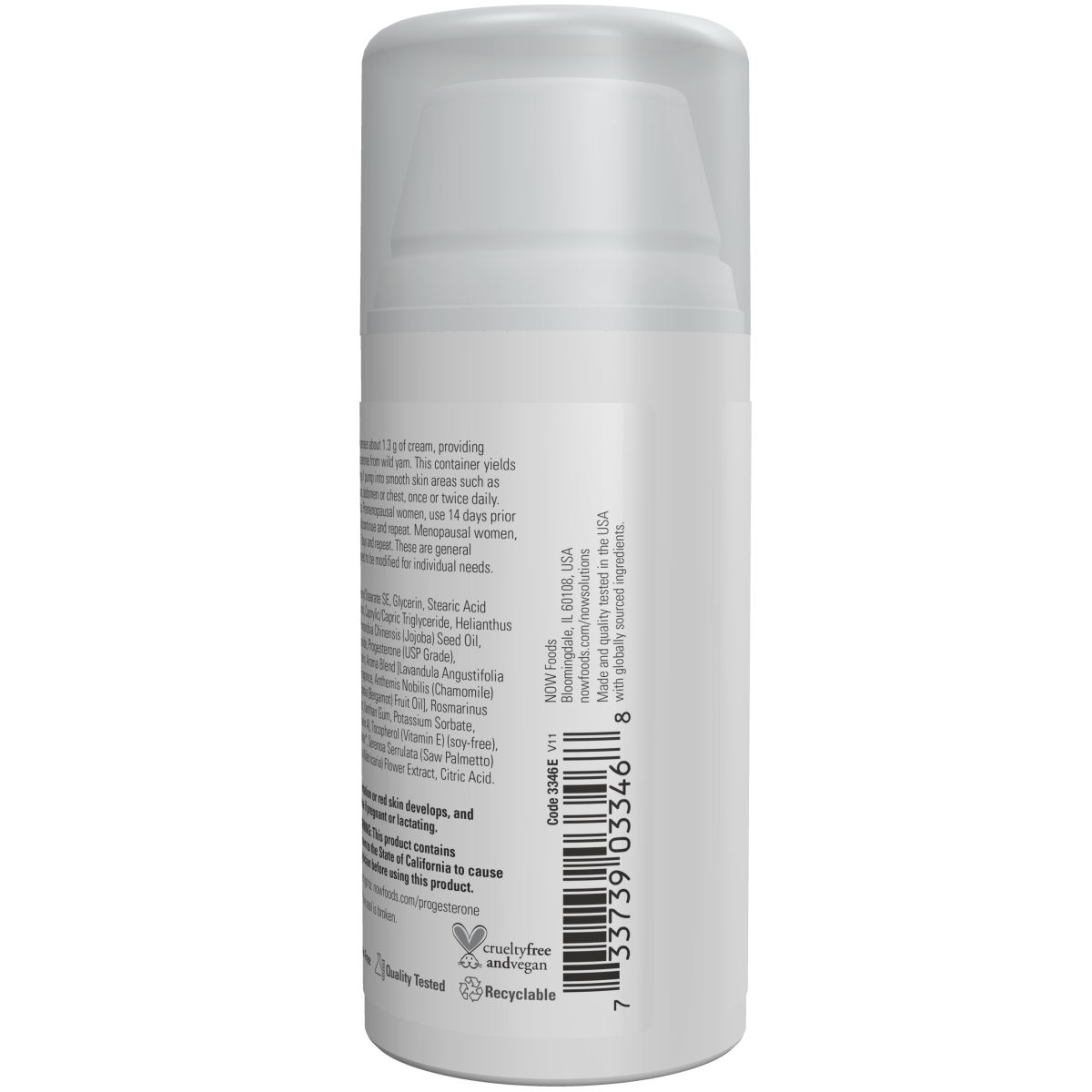 Progesterona de camote silvestre con crema para la piel equilibrante de lavanda (3oz) /Progesterone from Wild Yam with Lavender Balancing Skin Cream