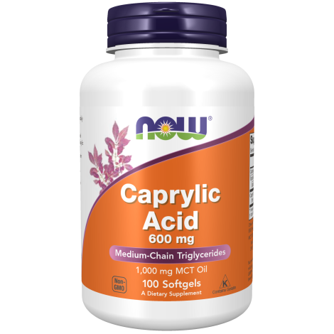 Ácido caprílico 600mg (100 Softgels)/ Caprylic Acid 600 mg