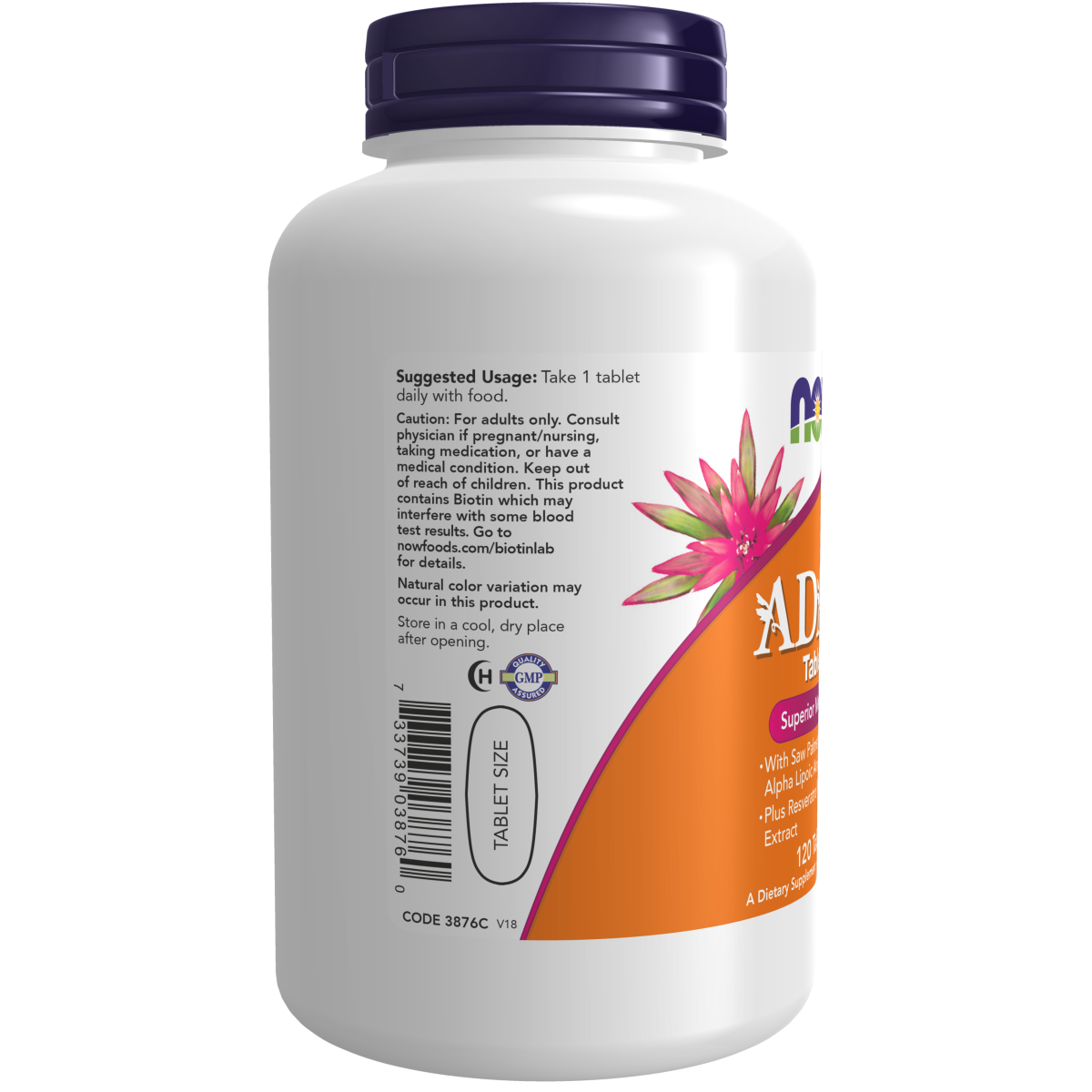 ADAM™ Men's Multiple Vitamin 120 Tablets/ Multi Vitaminas Para Hombres