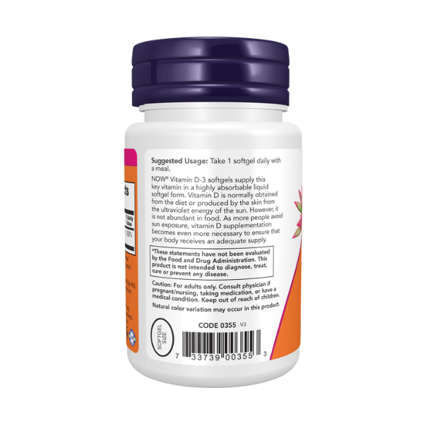 Vitamina D-3 2000 IU (120 Softgels) / Vitamin D3 2000 IU