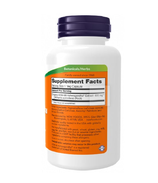 KSM-66 Ashwagandha® 600 mg (90 Cápsulas Vegetales)