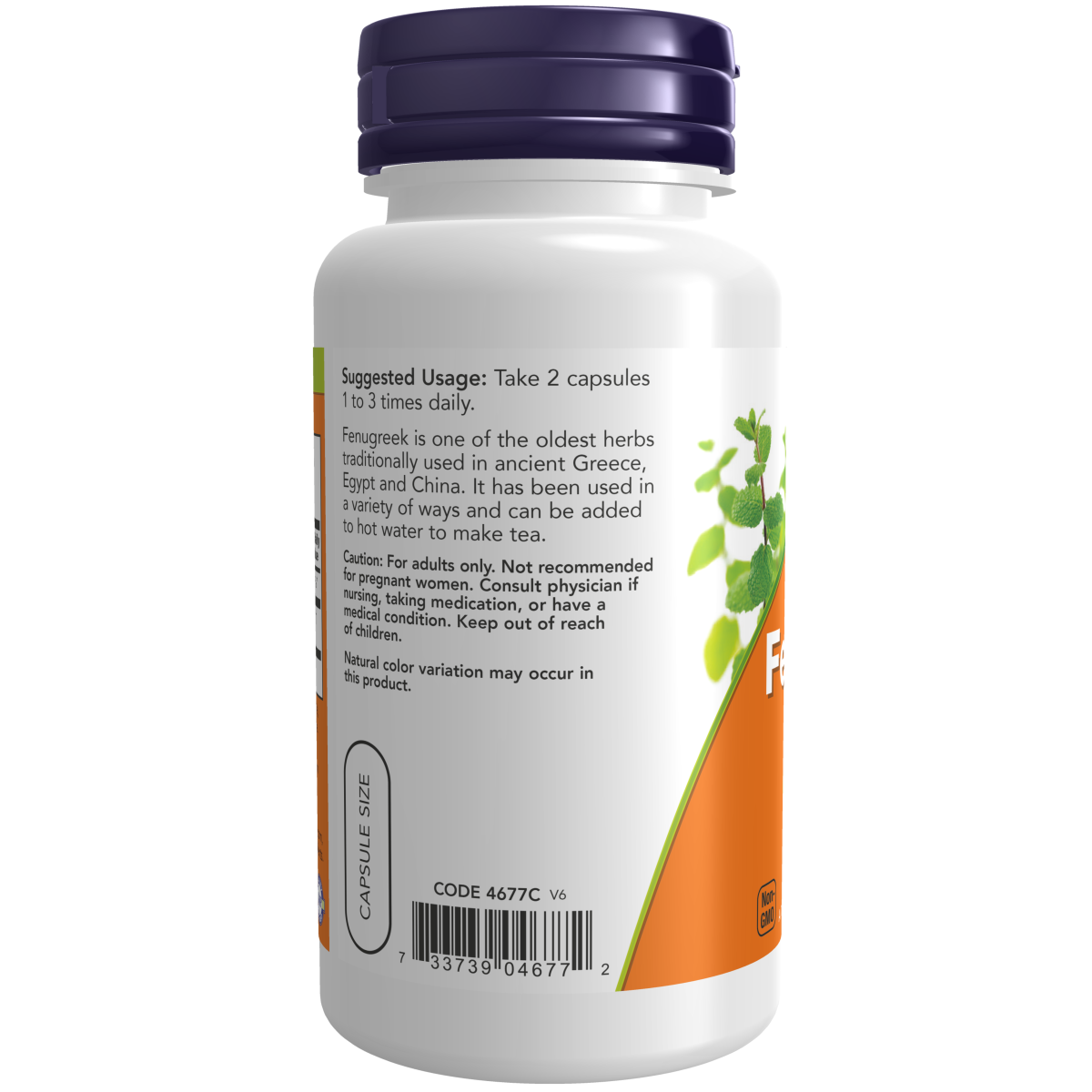 Fenugreek 500 mg (100 Veg Caps) Fenugreco