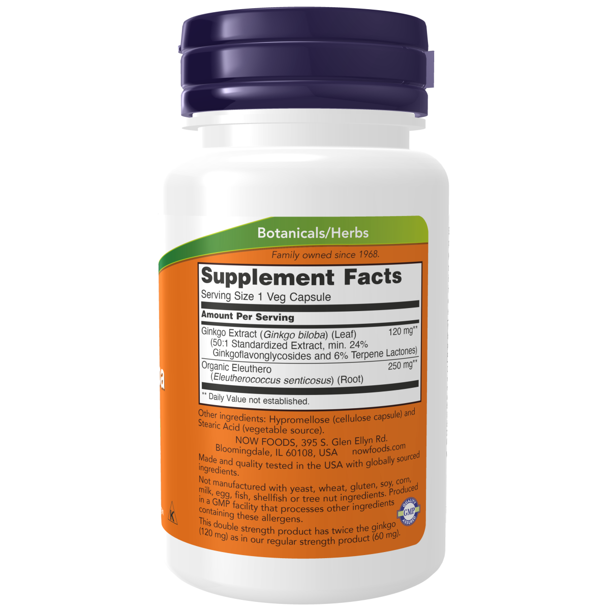 Ginkgo Biloba Doble Potencia 120 mg (50 Veg Caps)/ Double Strength 120 mg