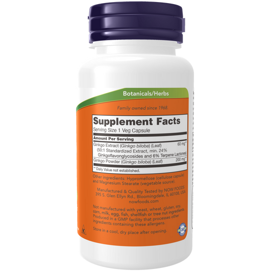 Ginkgo Biloba 60 mg (60 veg caps)