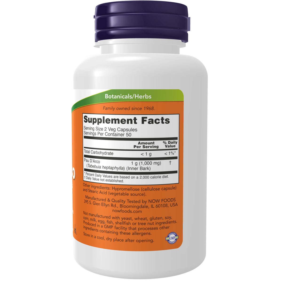 Pau D'Arco 500 mg 100 Vcaps.