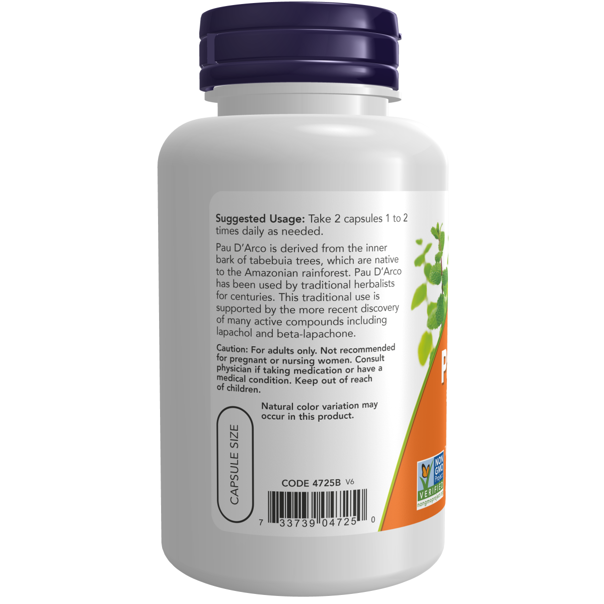 Pau D'Arco 500 mg 100 Vcaps.