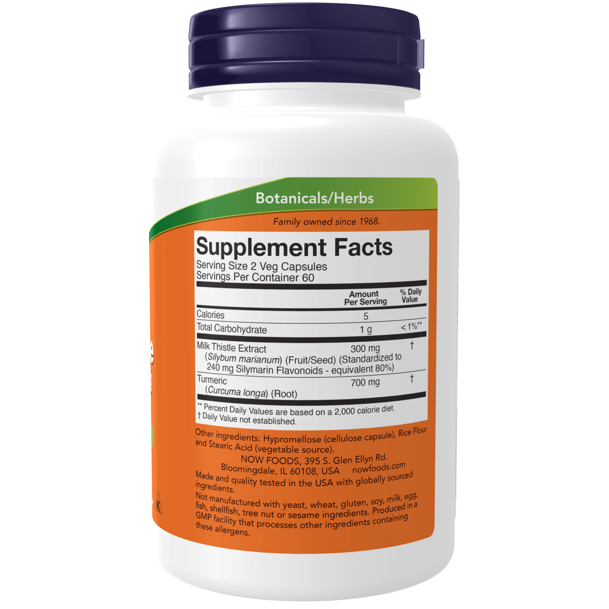 Extracto de cardo mariano de silimarina 150 mg (120 VCAPS)/Silymarin Milk Thistle Extract 150 mg