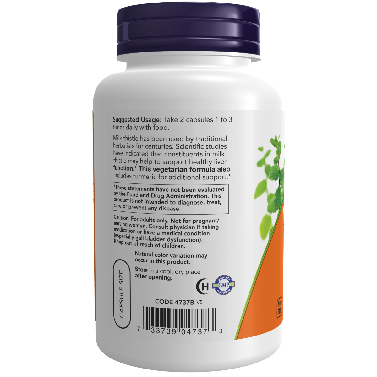 Extracto de cardo mariano de silimarina 150 mg (120 VCAPS)/Silymarin Milk Thistle Extract 150 mg