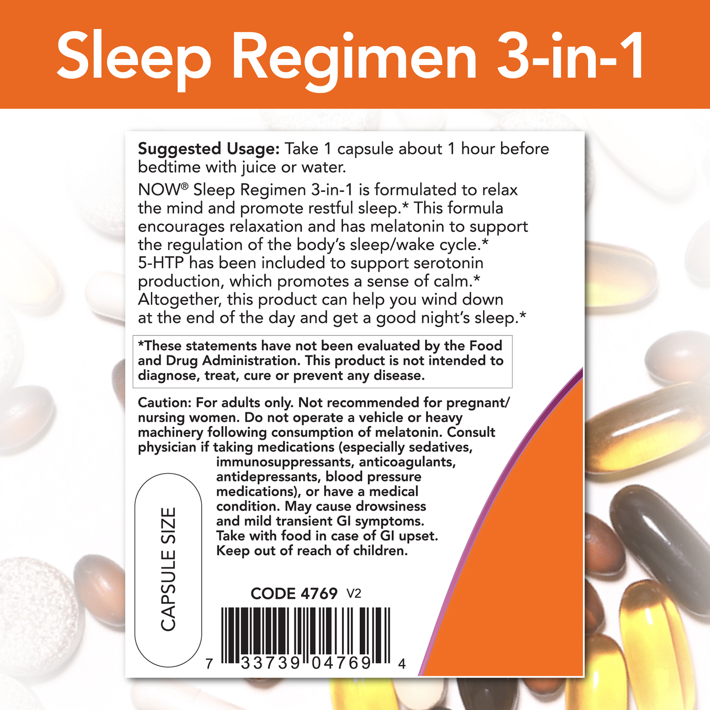 SLEEP REGIMEN 3 IN 1 - 90 Cápsulas Vegetales
