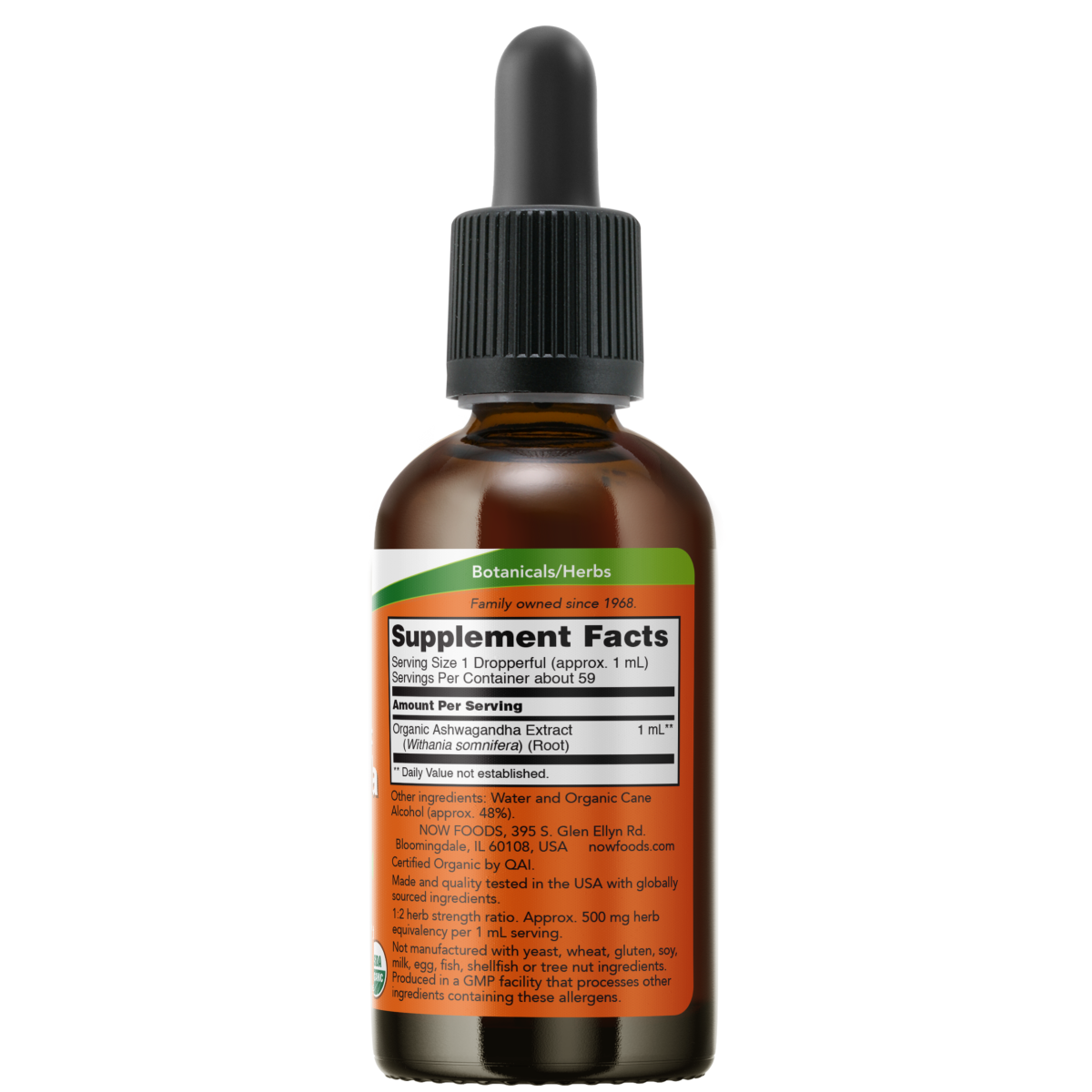 Ashwagandha Organico Extracto Liquido (2 fl.oz.) /Ashwagandha Extract Liquid, Organic