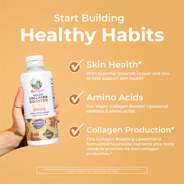 Liposomal potenciador de colágeno vegano 225ml / Collagen Booster Liposomal, Maple Hot Cocoa, 7.6 oz