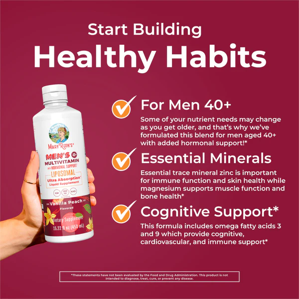 Multivitamínico Liposomal 40+ para Hombres (15.22 fl oz/450ml), Mary Ruth´s