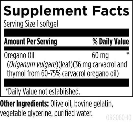 aceite de orégano (60 veg caps), Designs for Health