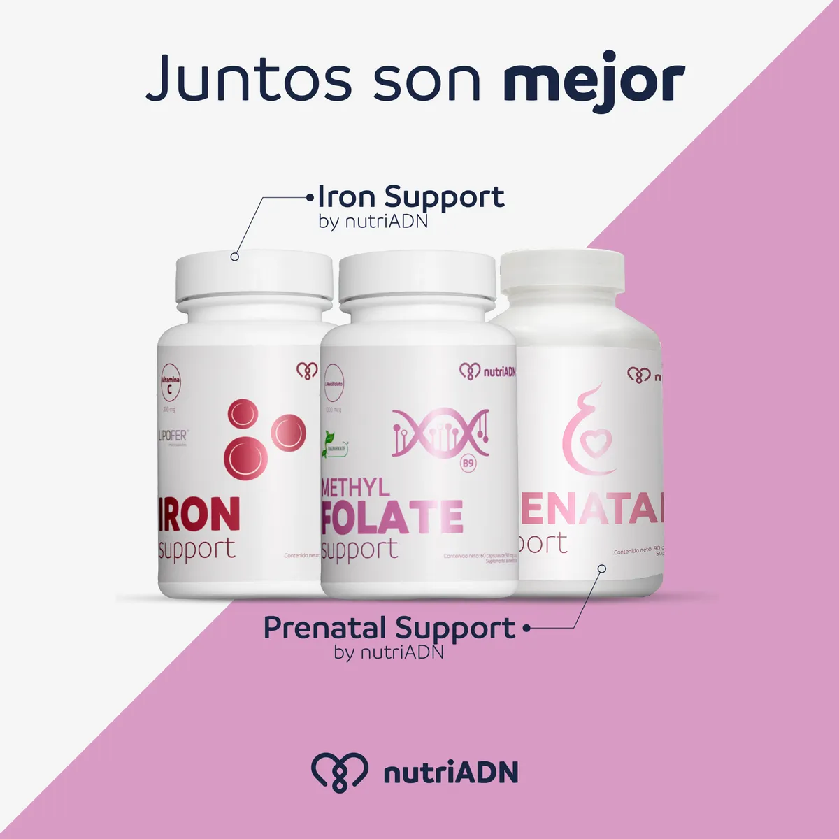Methyl Folate Support – Suplemento de Metilfolato (60 caps), NutriADN