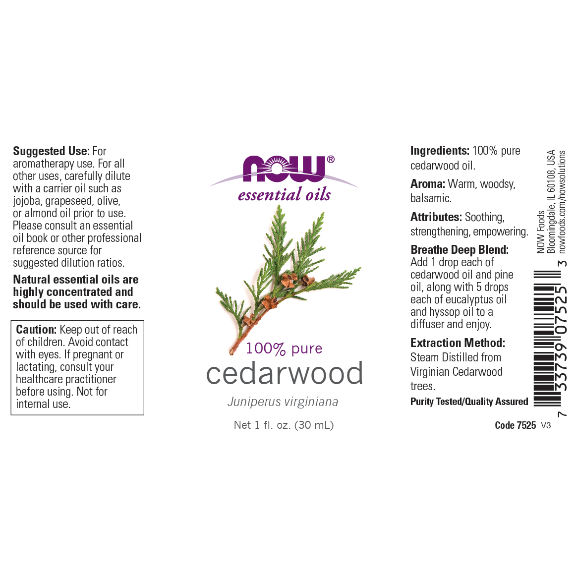 Aceite esencial de Madera de Cedro (30ML) / Cedarwood