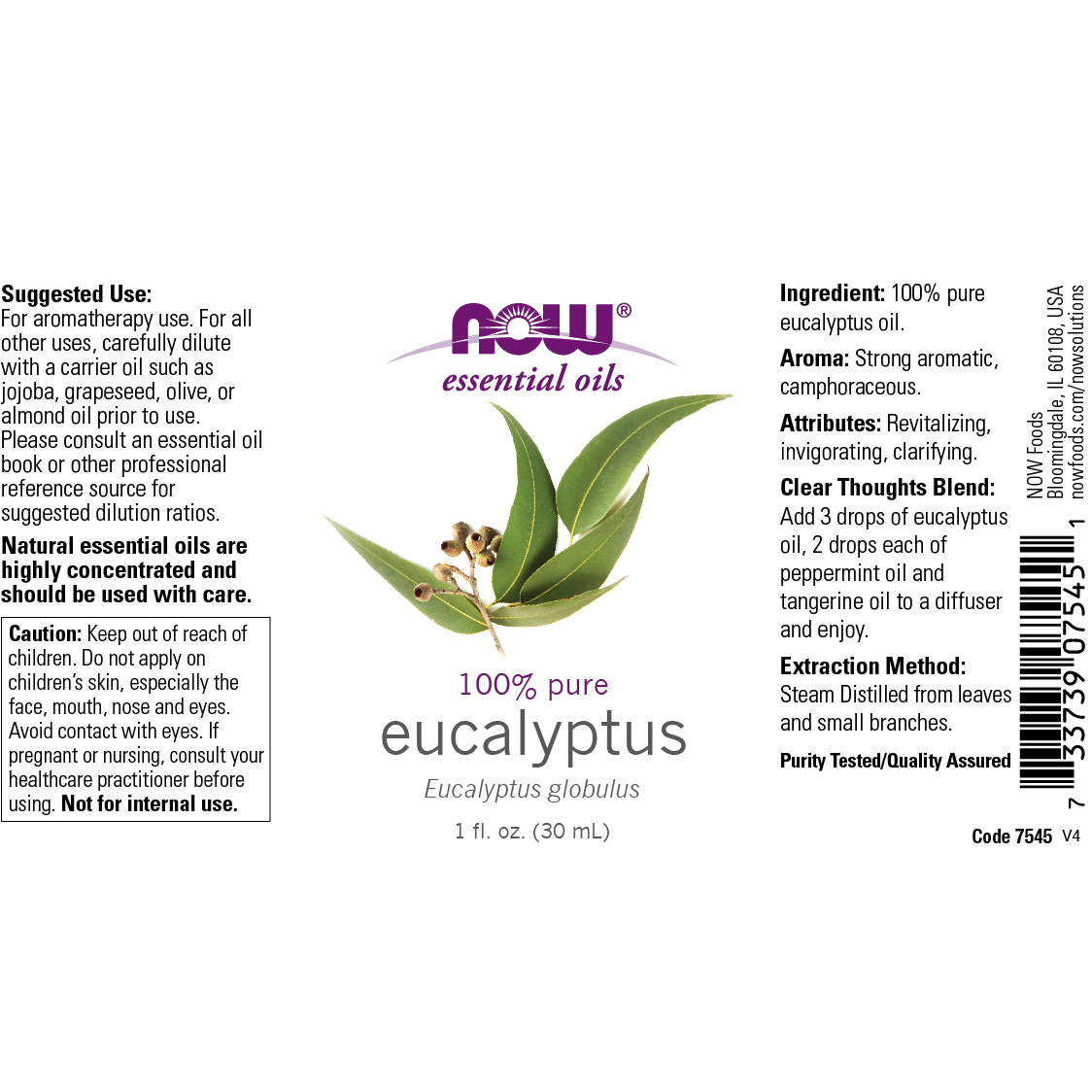 Aceite esencial de Eucalipto (30 ml) / Eucalyptus Globulus Oil