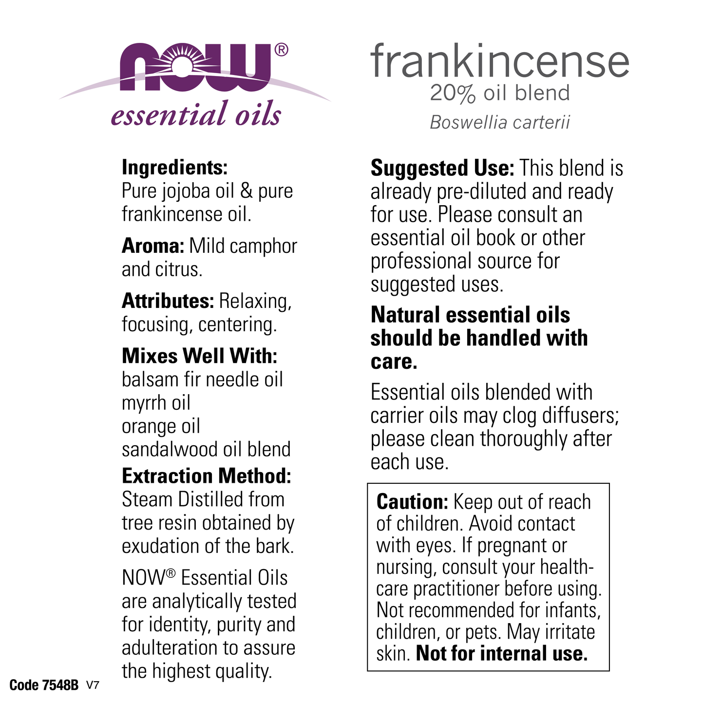 Aceite de incienso (30 ml)/ Frankincense 20% Oil Blend 1oz.