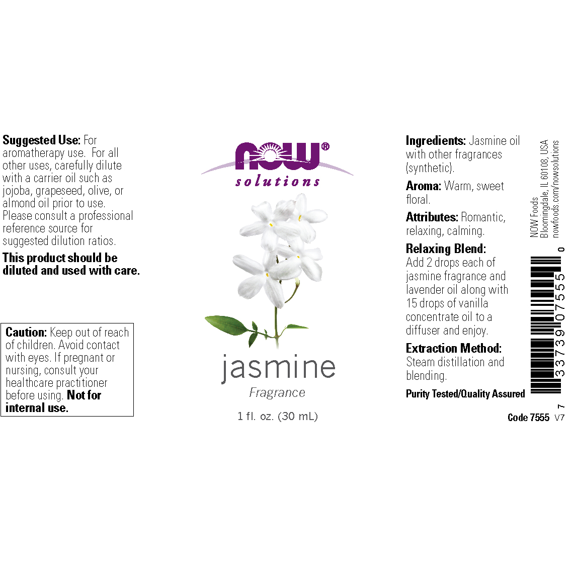 Aceite esencial de Jazmin (30 ml)/ Jasmine Fragrance 1oz.