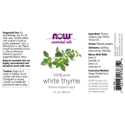 Aceite de Tomillo Blanco (1 fl. oz)/White Thyme Oil