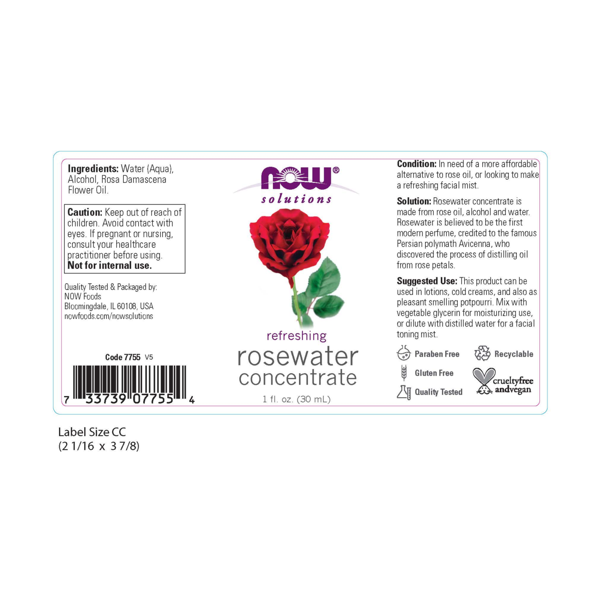 Concentrado de agua de rosas (30ml)/ Rosewater Concentrate