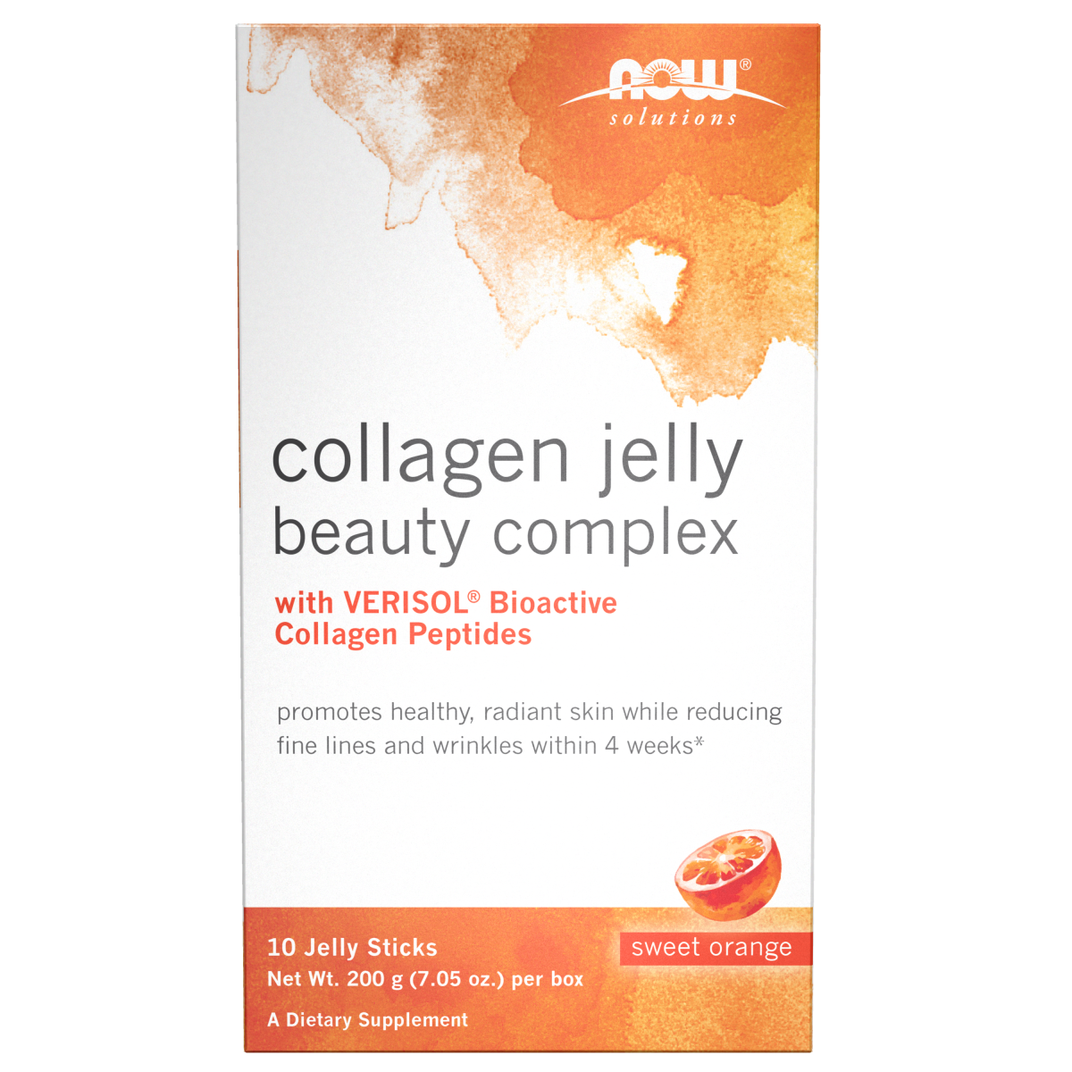 Colageno COMPLEJO, barras de gelatina de naranja dulce / collagen jelly beauty complex
