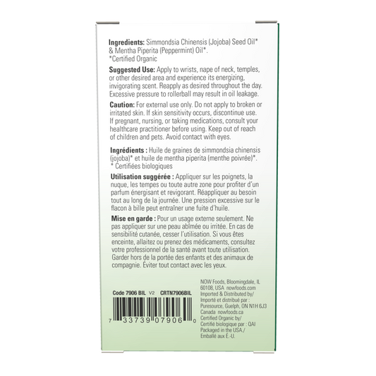 Mezcla de Aceites Esenciales de Menta, Roll-on Orgánico (10ml)