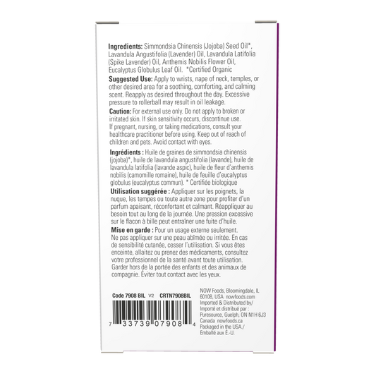 Mezcla de Aceites Esenciales, Alivio al Dolor de Cabeza Roll-on Orgánico (10 ml)