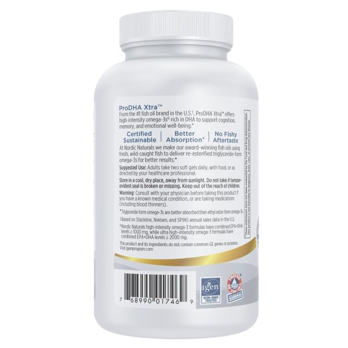 ProDHA Xtra™ EPA 410 mg DHA 960 mg (120 softgels), Nordic Naturals