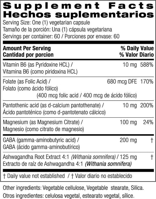 Ashwagandha Bienestar Contra Estrés, (60 Capsulas), Bio Nutrition