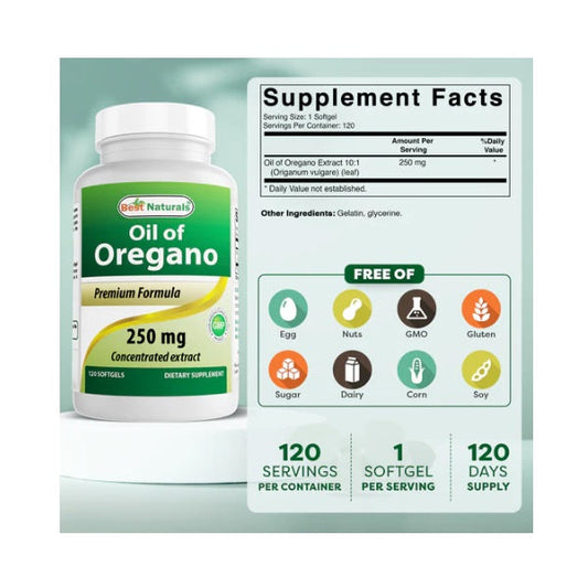 Aceite de Orégano (120 caps), Best Naturals