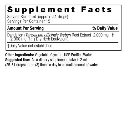 Raíz de Diente de León 2,000 mg (1 fl oz/30 ml), Nature's Answer