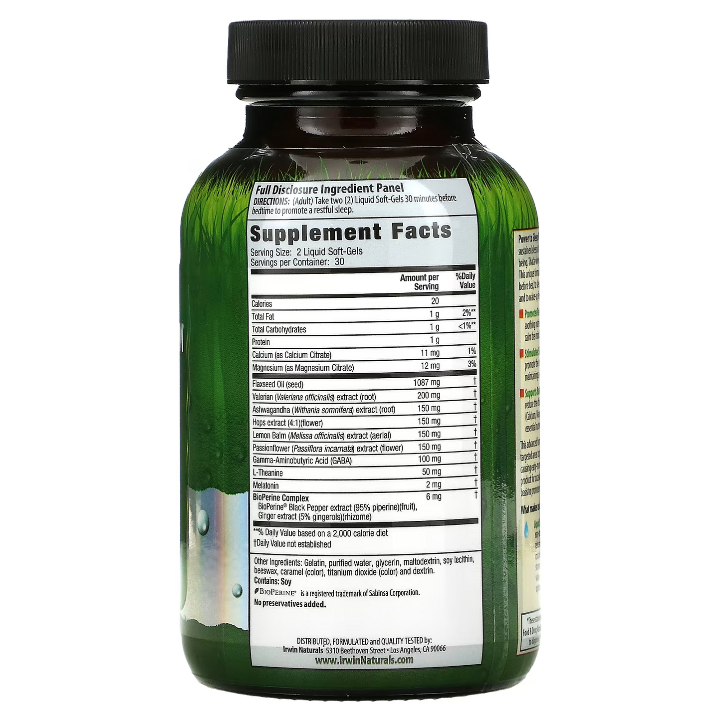 Poder para Dormir PM (60 softgels), Irwin Naturals