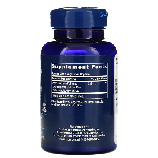 Extracto de té verde mega descafeinado (100 vcaps) / Decaffeinated Mega Green Tea Extract (100 vcaps)